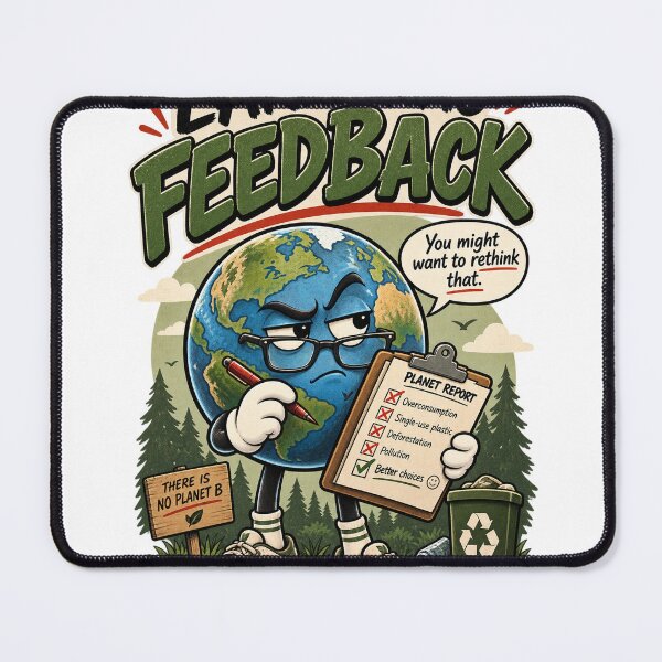 Item preview, Earth Has Feedback – Funny Eco Humor Sustainability Design designed and sold by Kakitto.