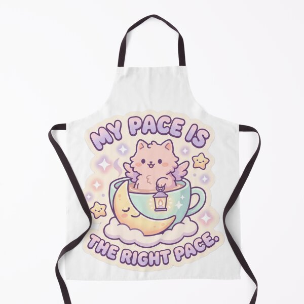 Item preview, My Pace Is The Right Pace Cute Pastel Wings Cat Teacup Quote designed and sold by Aedition.