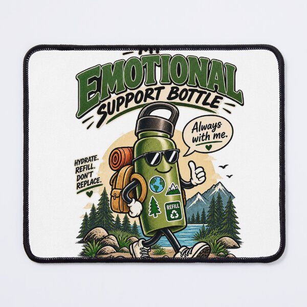 Item preview, My Emotional Support Bottle – Funny Reusable Water Bottle Eco Humor designed and sold by Kakitto.