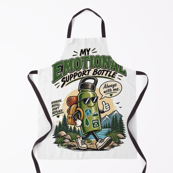 Item preview, My Emotional Support Bottle – Funny Reusable Water Bottle Eco Humor designed and sold by Kakitto.