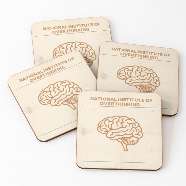 Item preview, National Institute of Overthinking Retro Poster designed and sold by PictorialWhimsy.
