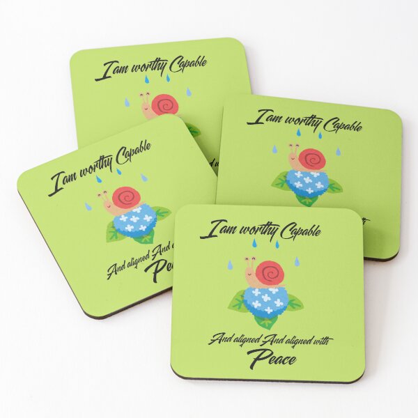 Item preview, I Am Worthy Capable and Aligned With Peace Quote designed and sold by NikBrin Prevail .