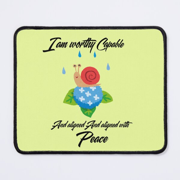 Item preview, I Am Worthy Capable and Aligned With Peace Quote designed and sold by NikBrin Prevail .