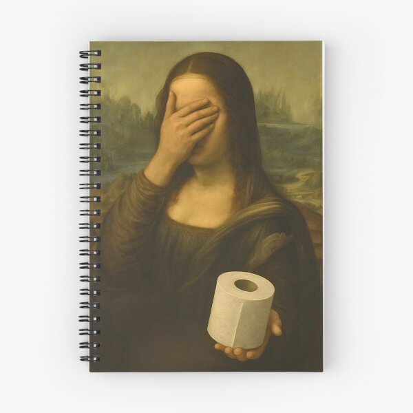 Item preview, Mona Lisa Holding Toilet Paper - Funny Bathroom Humor designed and sold by LanaMeyers.