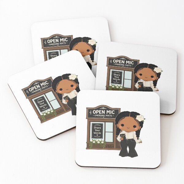 Item preview, Open Mic Poetry Night Illustration designed and sold by HOUSE OF VMH.