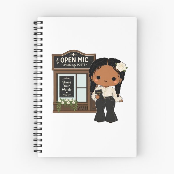 Item preview, Open Mic Poetry Night Illustration designed and sold by HOUSE OF VMH.
