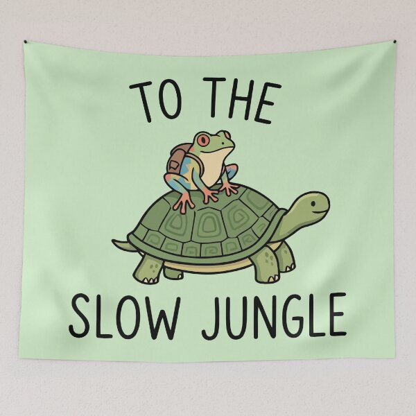 Item preview, To The Slow Jungle Tree Frog Riding Turtle Cute Backpack designed and sold by Amir Faysal.