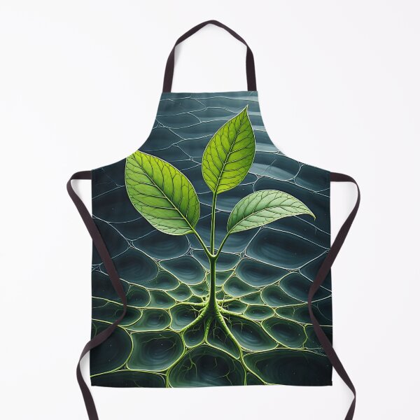 Item preview, Young plant grows through spider web designed and sold by Mianku | Für das Leben.