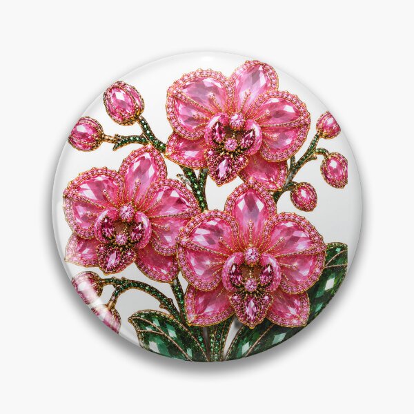 Item preview, CRYSTAL PINK ORCHIDS JEWEL  designed and sold by wordspixies.