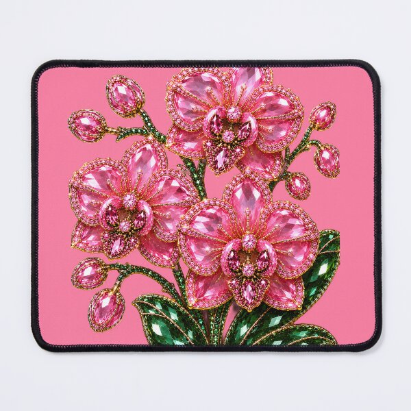 Item preview, CRYSTAL PINK ORCHIDS JEWEL designed and sold by wordspixies.
