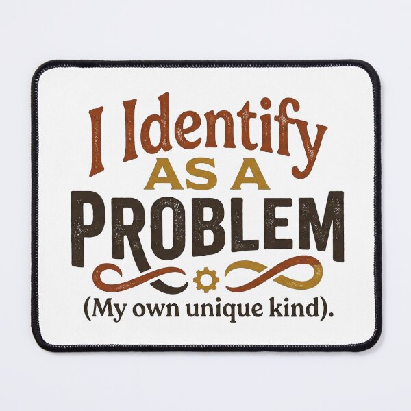 Item preview, Funny Sarcastic Humor Quote, Retro I Identify As A Problem designed and sold by designwiss.