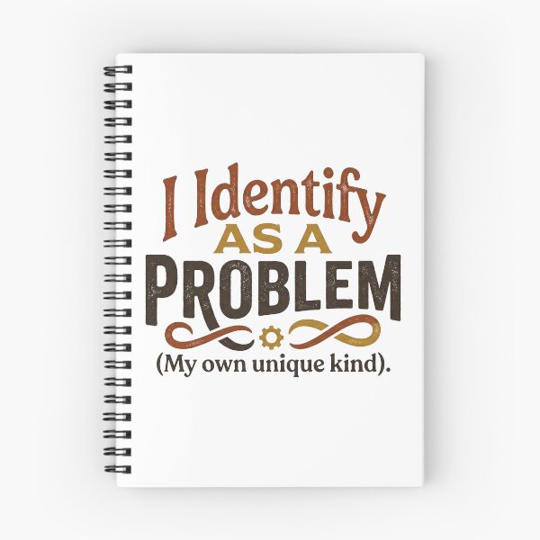 Item preview, Funny Sarcastic Humor Quote, Retro I Identify As A Problem designed and sold by designwiss.