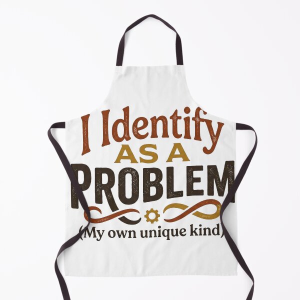 Item preview, Funny Sarcastic Humor Quote, Retro I Identify As A Problem designed and sold by designwiss.