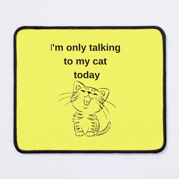 Item preview, Im Only Talking To My Cat Today Cute Line Art Shirt designed and sold by MariaPCMaria.
