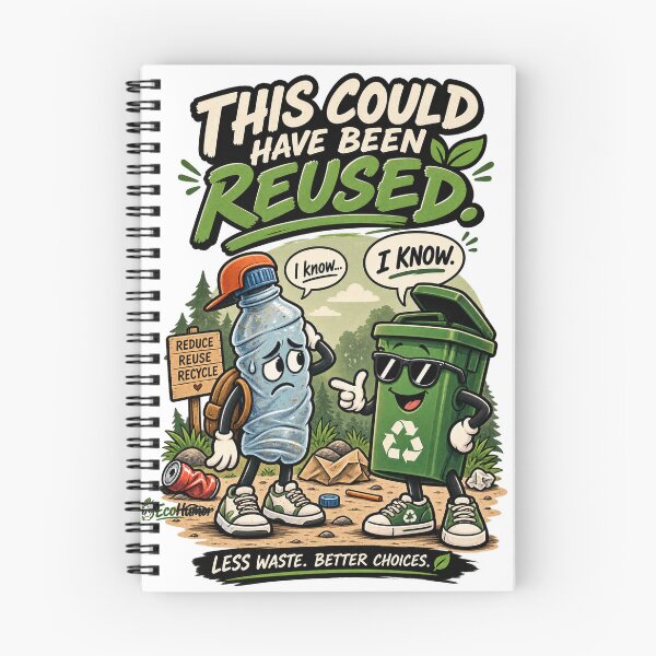 Item preview, This Could Have Been Reused – Funny Zero Waste Eco Humor designed and sold by Kakitto.