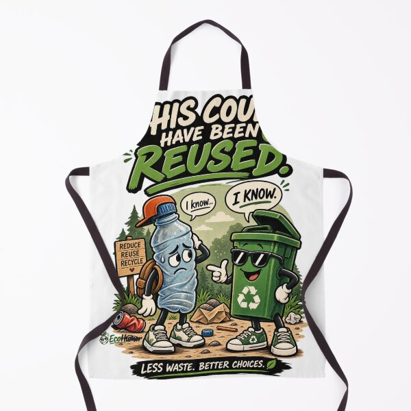 Item preview, This Could Have Been Reused – Funny Zero Waste Eco Humor designed and sold by Kakitto.