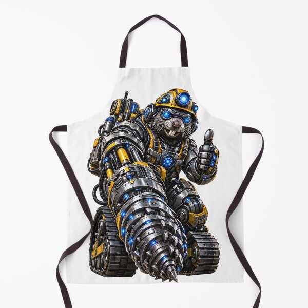 Item preview, Steel Mole Tunnel Boring Machine Operator – Mechanical Animal Industrial Worker designed and sold by SteelCoat Studio.