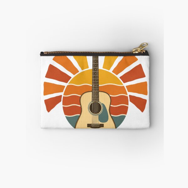 Item preview, Retro 70s Sunset Acoustic Guitar for Campfire Nights designed and sold by eignvalue.