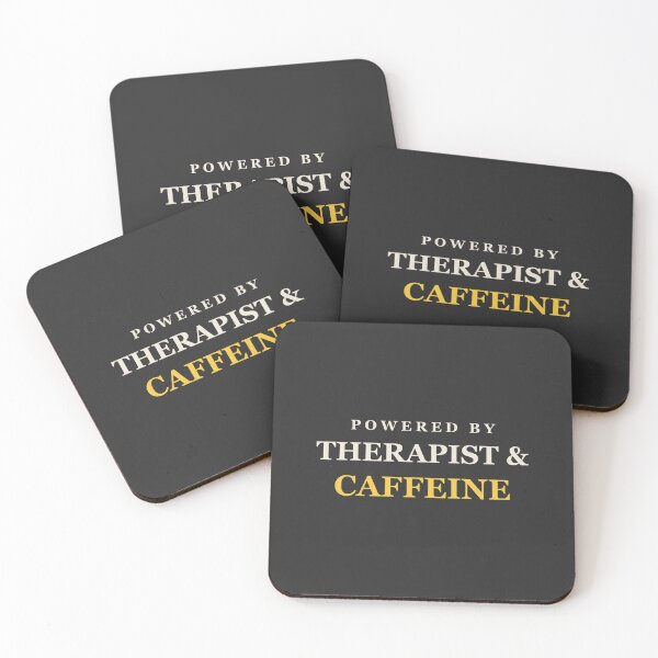Item preview, Powered By Therapist & Caffeine - Therapist designed and sold by RetroThreadWorks.