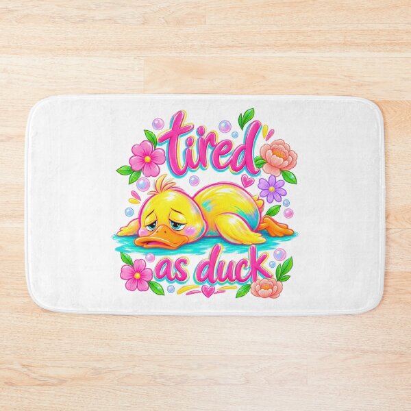 Item preview, Tired as Duck – Funny Exhausted Duck Cute Animal Sticker designed and sold by StickyDelights.