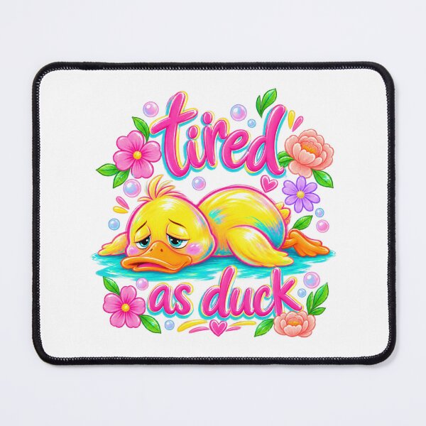 Item preview, Tired as Duck – Funny Exhausted Duck Cute Animal Sticker designed and sold by StickyDelights.