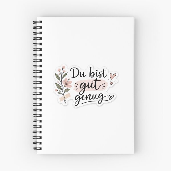 Item preview, Du bist gut genug – Aesthetic German Self Love Affirmation designed and sold by StickyStick Studio.