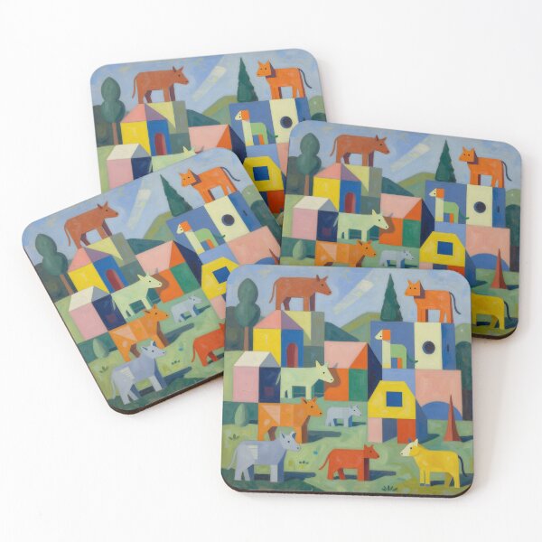 Item preview, Geometric Animal Farm Art designed and sold by TheMadTeaParty.