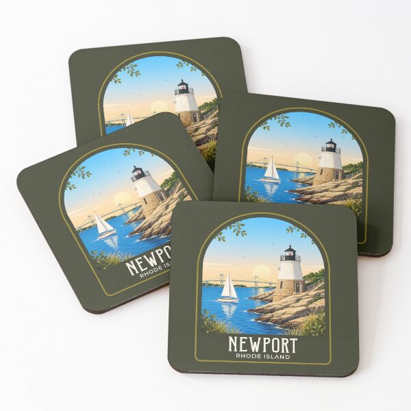 Item preview, Newport Vintage Travel Illustration designed and sold by HomeLivingCo.