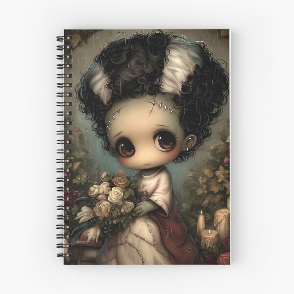 Item preview, Bride of Frankenstein | Gothic Storybook Bride | Vintage Halloween Art designed and sold by InkAndGloom.