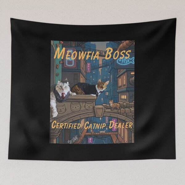 Item preview, Meowfia Boss – Certified Catnip Dealer | Funny Gangster Cat designed and sold by DigitalSkyfall.