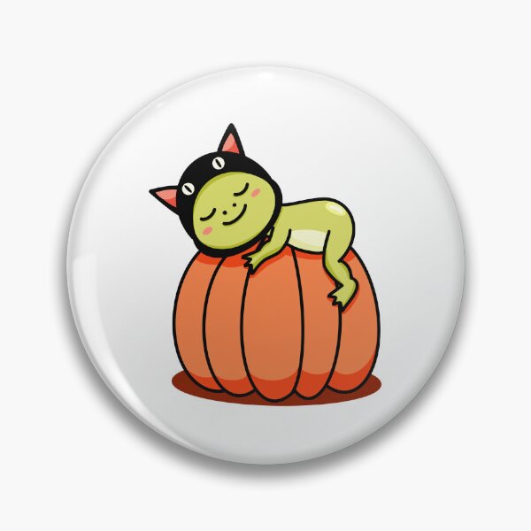 Item preview, Halloween Frog on a Pumpkin designed and sold by KatikPru.