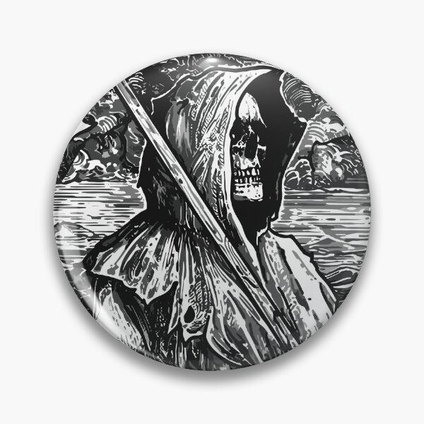 Item preview, No Heaven no Hell Just Death Grim reaper Occult Spooky Gothic Dark Art designed and sold by Reign Of Darkness.