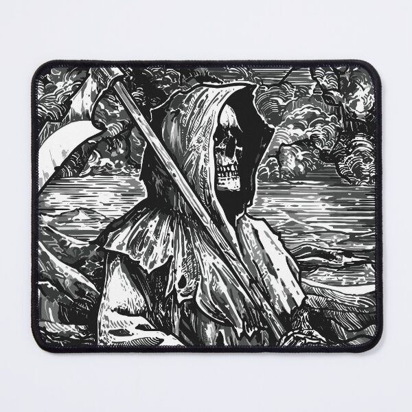 Item preview, No Heaven no Hell Just Death Grim reaper Occult Spooky Gothic Dark Art designed and sold by Reign Of Darkness.
