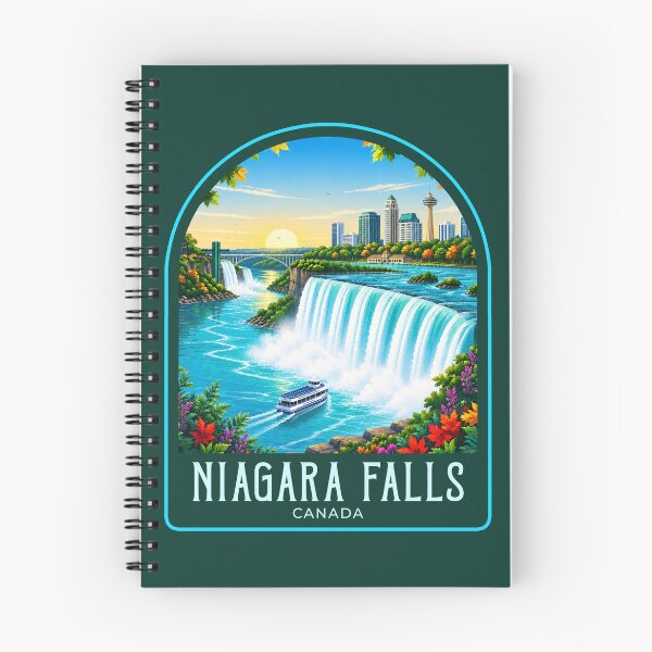 Item preview, Niagara Falls Vintage Travel Illustration designed and sold by HomeLivingCo.