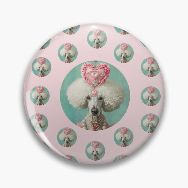 Item preview, Renaissance Poodle Portrait Seamless Pattern  designed and sold by Soft Oddity.