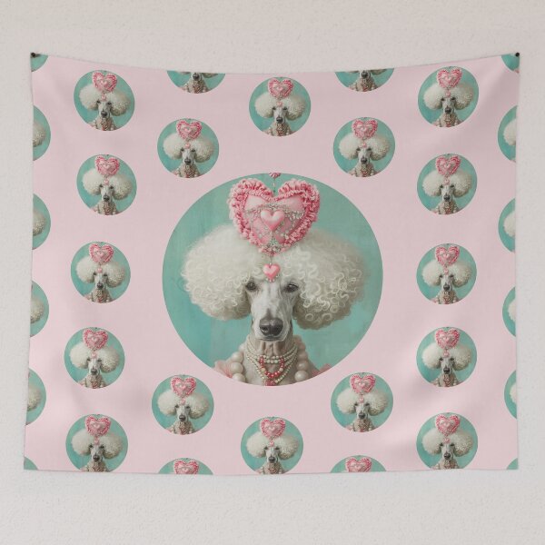 Item preview, Renaissance Poodle Portrait Seamless Pattern designed and sold by Soft Oddity.