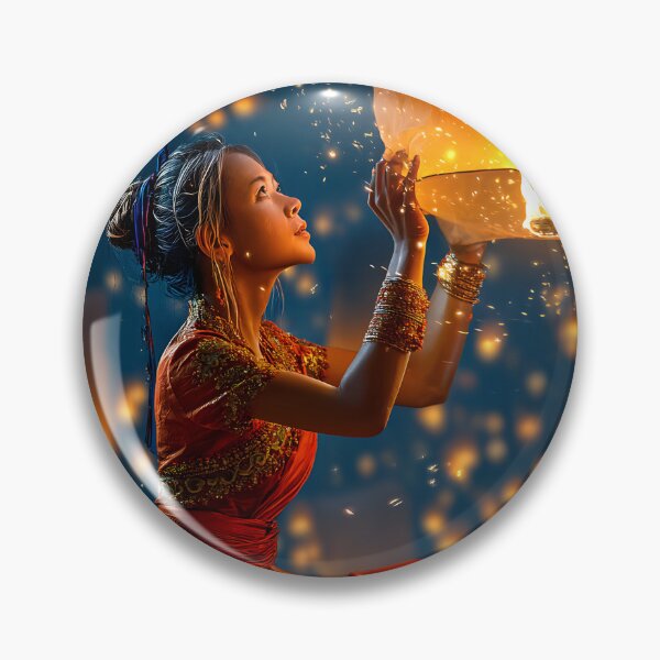 Item preview, Beautiful woman releasing a sky lantern at night designed and sold by Artessie.