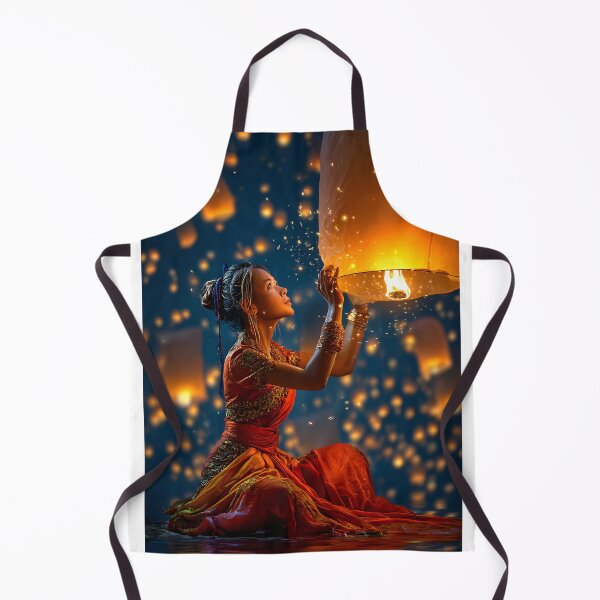 Item preview, Beautiful woman releasing a sky lantern at night designed and sold by Artessie.