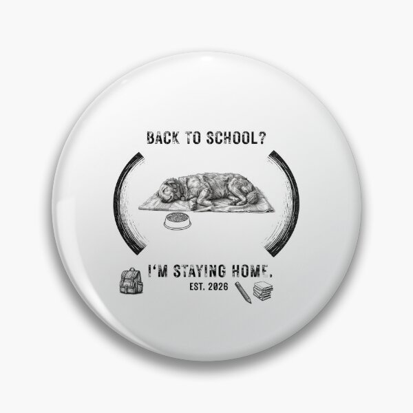 Item preview, Back to School Funny Dog Staying Home Vintage Design designed and sold by Umbrella urban.