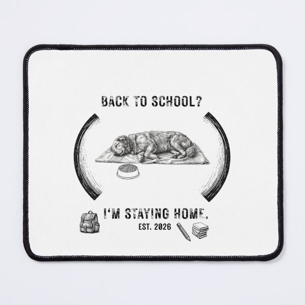 Item preview, Back to School Funny Dog Staying Home Vintage Design designed and sold by Umbrella urban.