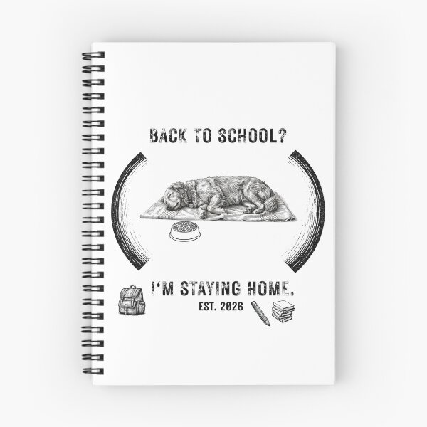 Item preview, Back to School Funny Dog Staying Home Vintage Design designed and sold by Umbrella urban.