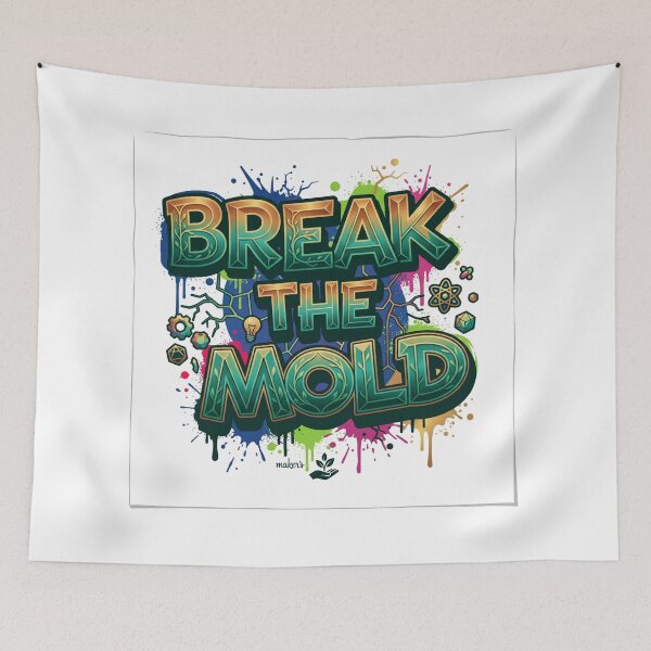 Item preview, Break The Mold Sticker | Creative Mindset Quote | Think Different Vinyl Decal | Inspirational Art Sticker | Unique Motivation Design designed and sold by MAStrends.