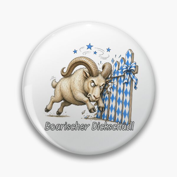Item preview, Bavarian stubbornness – Funny ram runs into fence slogan design designed and sold by ABCrazyShop.