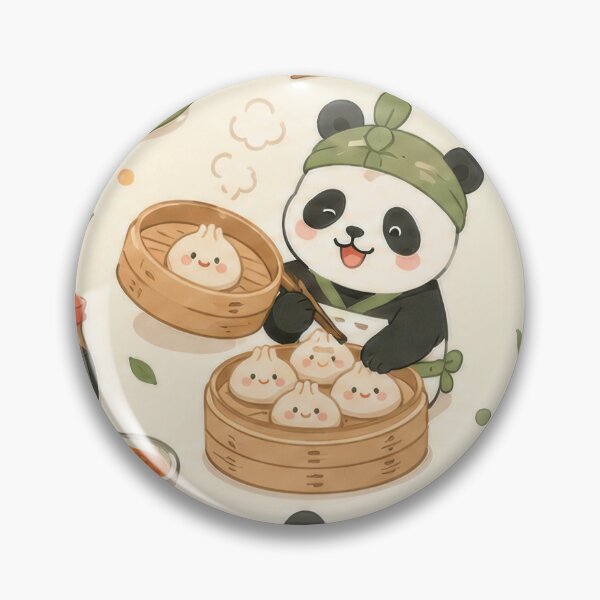 Item preview, Panda Dumpling Kitchen Pattern designed and sold by Soft Berry Studio.