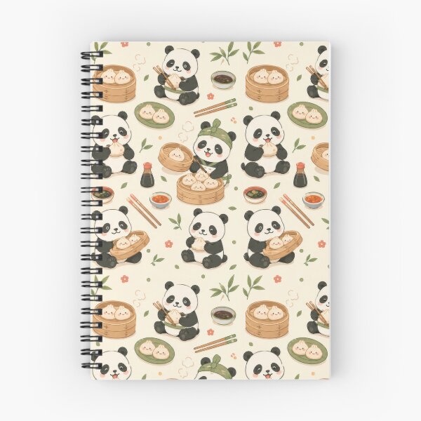 Item preview, Panda Dumpling Kitchen Pattern designed and sold by Soft Berry Studio.