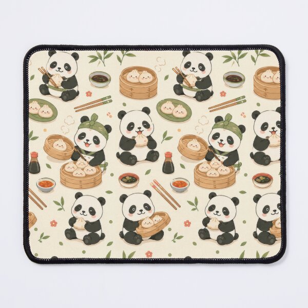 Item preview, Panda Dumpling Kitchen Pattern designed and sold by Soft Berry Studio.