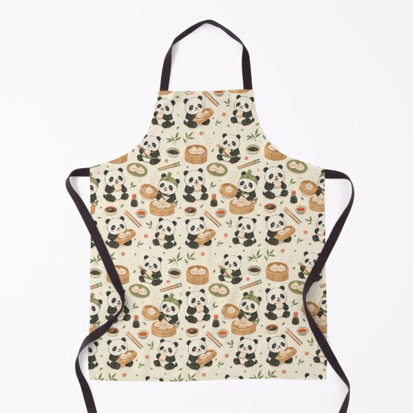 Item preview, Panda Dumpling Kitchen Pattern designed and sold by Soft Berry Studio.