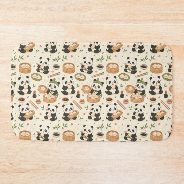 Item preview, Panda Dumpling Kitchen Pattern designed and sold by Soft Berry Studio.