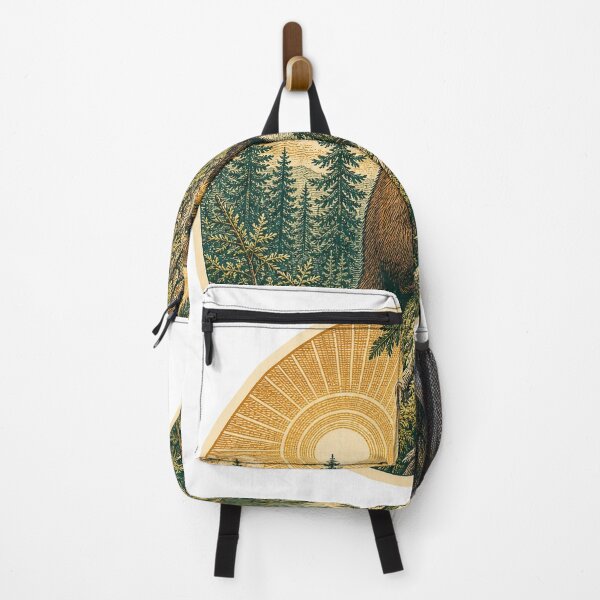 Item preview, Pine Marten in the Spruce Forest Wild Animal Retro Nature Art designed and sold by VisualArtsOasis.