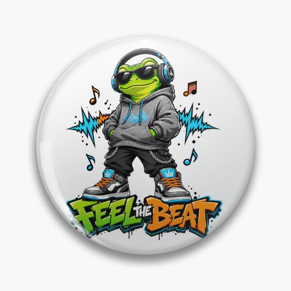 Item preview, Neon DJ Frog Feeling the Beat designed and sold by Kolibra.